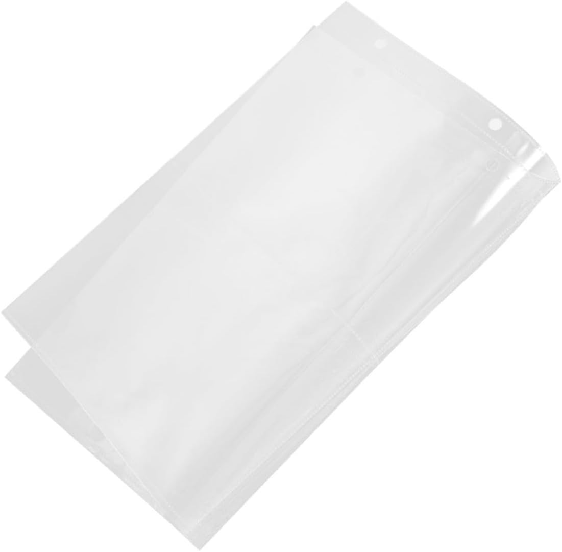 Cabilock A4 4-Hole Photo Album Pages Refill 20pcs Plastic Photo Sheet Protectors Loose-Leaf Picture Sleeves for Scrapbooking