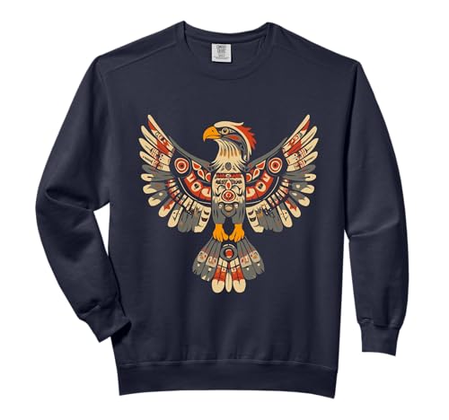 Native American Tribal Thunderbird Eagle Symbol Art Comfort Colors Adult Sweatshirt