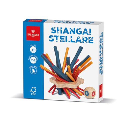 Dal - Star Shanghai Wooden Skill Game Suitable for Adults Teens and Kids Ages 5+, Brown, Small - Image 2