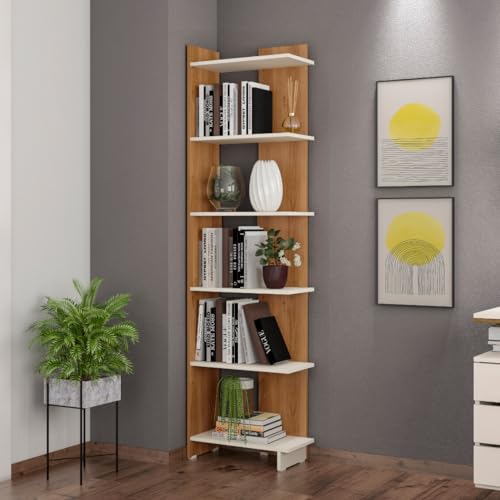 Estante Livreiro Organizador Multiuso Casa e Escritório Eccos Nature/Off White