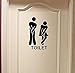 Économique Toilette Porte bâton Homme/Femmes Porte Stickers Stickers Vinyle Décoration Art Décor Mode Inscription