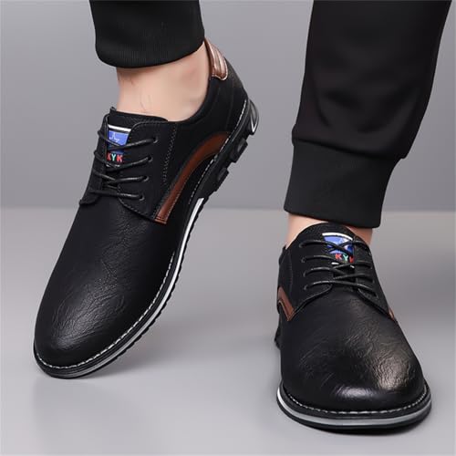 Image of Men's Oxford Casual Dress Shoes Classic Tuxedo Lace-up Lightweight Formal Loafers