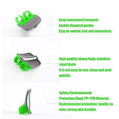 2 Pcs Hand Vegetable Peeler Palm Peeler Finger Grips Comfortable To Peel Potato & Carrot & Cucumber #TOP3