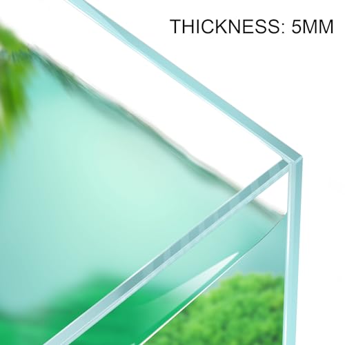 Image of LYPHARD AQUARIUMS 3.5 Gallon Rimless Aquarium, Ultra Clear Low Iron Nano Fish Tank for Betta Shrimp, L15xW5.5xH9.8 Glass Thickness 5mm with EVA Foam Leveling Mat