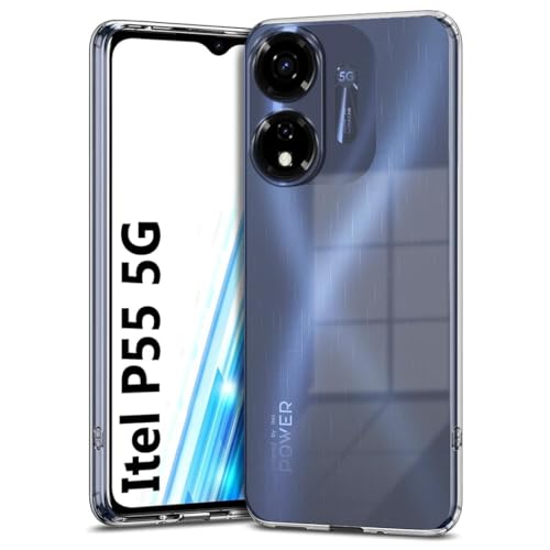 Image of COVERBLACK Soft Rubber Back Cover for Itel P661N / Itel P55 5G - Transparent