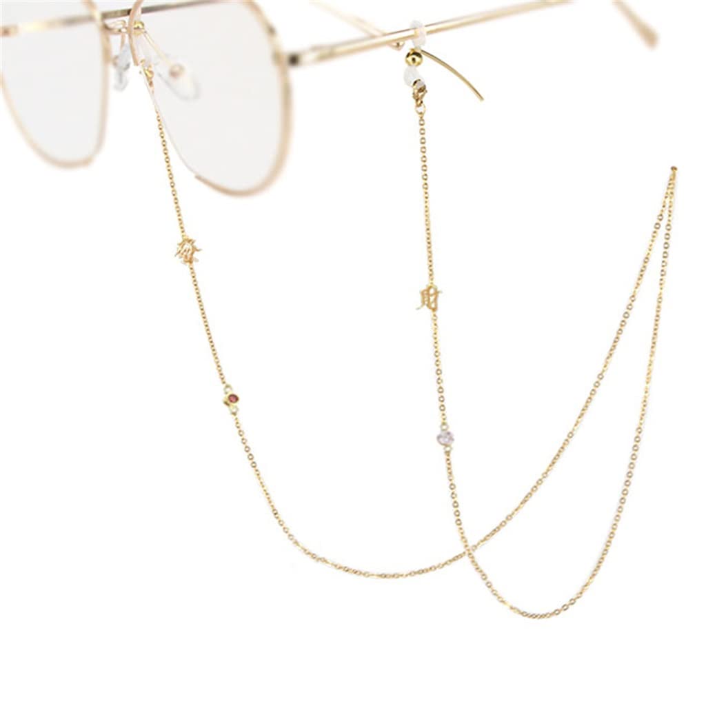 Chaîne lunettes soleil femme lanière vintage accessoire portable anti-perte miroir