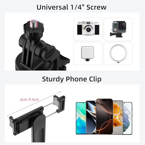 Image of Mobilife Auto Open Selfie Stick Tripod 360 Degree Rotating Balance Handle 71-inch Long Extendable Bluetooth Mobile Tripod Stand with 1 /4 inch Screw for Mobile Phone Camera Gopro Vlogging YouTube Travel