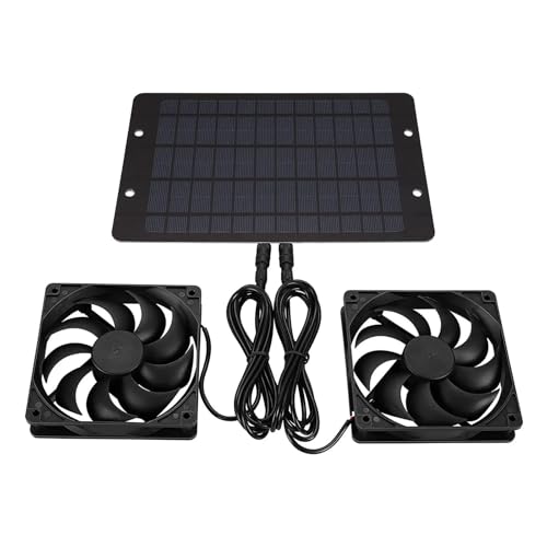 Extractor aire solar de 12V contra el calor extremo en invernaderos y mascotas