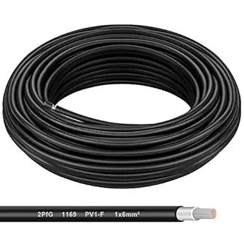 Shirbly Solar Panel Wire - 80FT Black Tinned Copper Wire, 10AWG (6mm?) PVC Wire Solar Extension Cable for Outdoor Automotive RV Boat Marine Solar Panel - Black (10AWG 80FT)