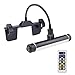 HONWELL Painting Lights Cordless, Dartboard Light with Remote, Rechargeable Picture Light, Picture Frame Lights with 3 Modes 28 LEDs Rotate Head, 360° Flexible Neck,Clip on Display Light for Art-Black