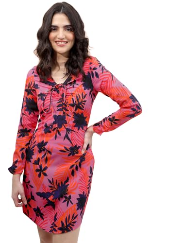 Image of Tokyo Talkies Women Fit and Flare Purple Mini /Short Dress