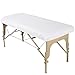 ForPro Professional Collection Premium Microfiber Fitted Sheet, Ultra-Light, Stain and Wrinkle-Resistant for Massage Tables, White, 36w x 77l x 7h