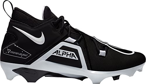 Nike Alpha Mence Pro 3 DH3292-001 Black-Summit White Men's Wide Football Cleats 13 US