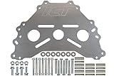 ICT Billet Engine Safe - Stand Adapter Plate Compatible with Ford BBF SBF 4.6L 5.4L Modular 5.0L Coyote 7.3L Godzilla 5.8L Trinity 6.2L Boss Triton V10 Heavy Duty Engine Saver 551869