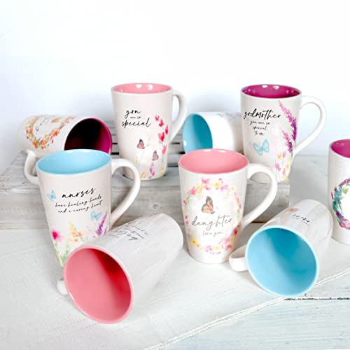Pavilion Gift Company - Daughter - 17-ounce Coffee Cup, Floral Pattern Mug, Mothers Day Gift Idea, 1 Count, Cream, 5.25 x 5.25-Inches by Pavilion Gift Company - Image 6