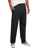 Hanes Men's EcoSmart Open Leg Pant with Pockets, black, 2X