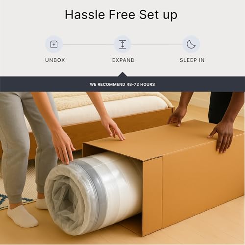 Image of Signature Design by Ashley Full Size Firm 6 Inch Memory Foam Mattress, Super Soft Foam with Breathable Quilted Cover, Fiberglass-Free, Mattress' A Box, Adjustable Base Compatible, Limited Warranty