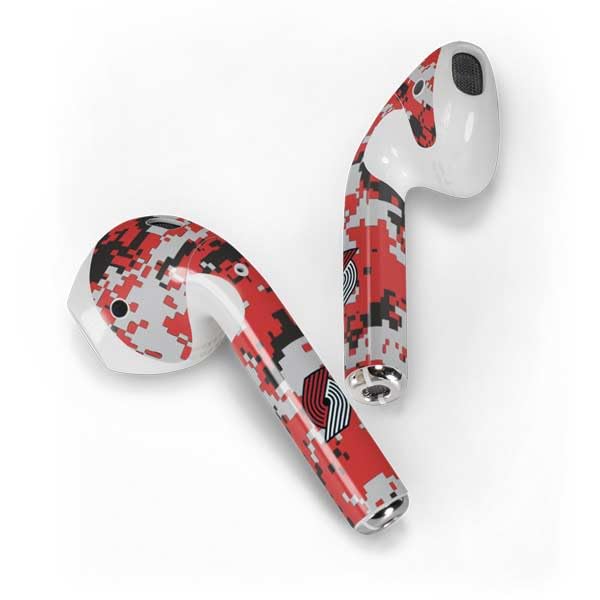 Skinit Decal Audio Skin Compatible with Apple AirPods - Officially Licensed NBA Portland Trail Blazers Digi Camo Design