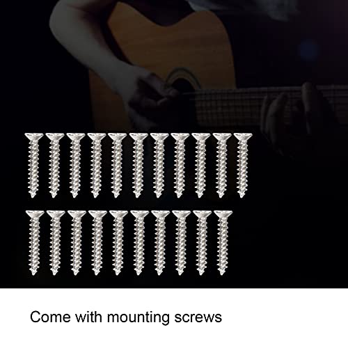 2Pcs Pickup Frame Metal Flat Humbucker Pickup Mounting Ring Electric Guitar Pickup Ring Replacement With Screws(Gold) #TOP5