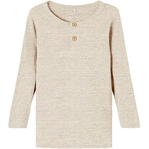 name it Damen NMMKAB LS TOP NOOS Shirt, Peyote Melange, 92 Cover