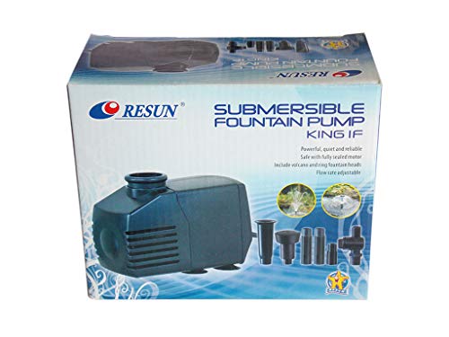 RESUN KING-1F SPRINGBRUNNENPUMPE + FONTÄNE 380L/H BRUNNEN PUMPE TEICHPUMPE Cover