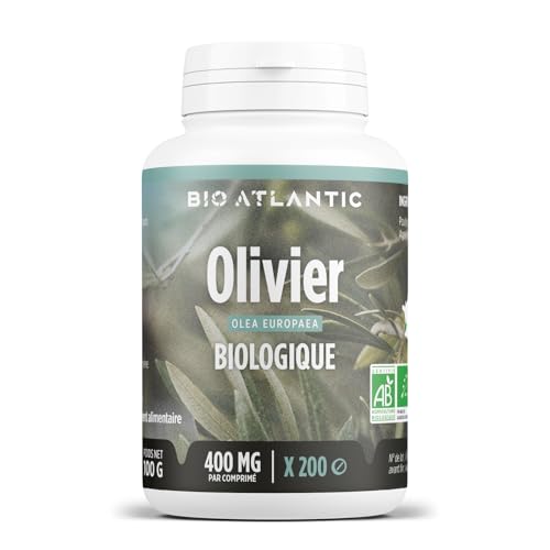 Olivier feuille Bio - Olea europaea - 400 mg - 200 Comprimés