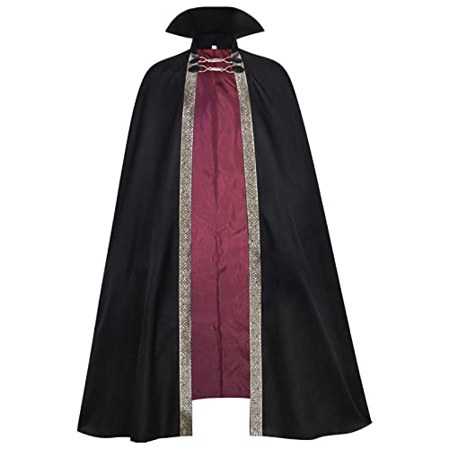 Cape à capuche longue homme veste décontractée pour fête et cosplay