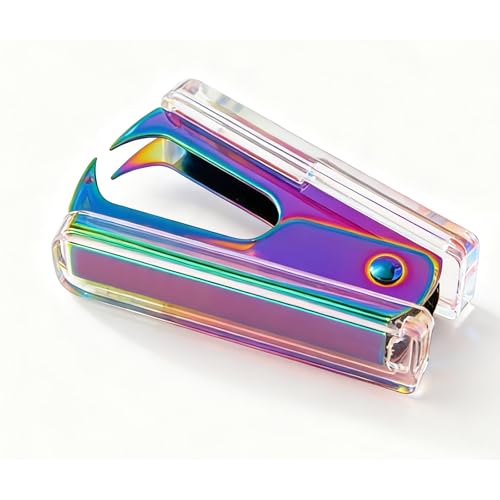 Mini Staple Remover Tool, Cute Small Staple Puller for Desk & Office Supplies, Portable Staple Removal for Home, Classroom, School, Business, Desktop Stationery – Iridescent