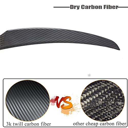 Mcarcar Kit Real Carbon Fiber Trunk Spoiler For Tesla Model Y 2020-2022 Car Spoiler Wing Performance Rear Trunk Lid Tail Car Styling Kits Gloss Black Carbon For Tesla Model Y (Style A) #TOP4