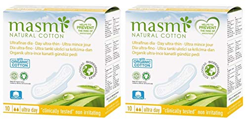 Lot de 2 serviettes hygiéniques de jour ultra fins avec ailettes emballées individuellement