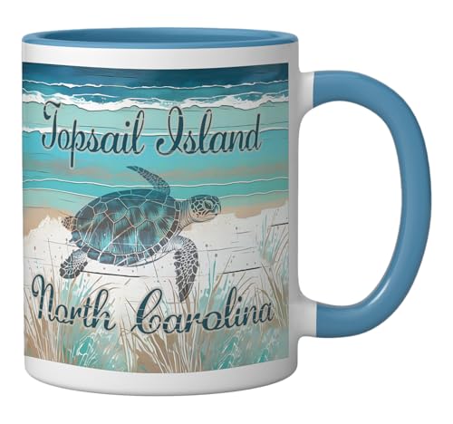 Taza cerámica Topsail Island Sea Turtle 11 oz miniatura 2