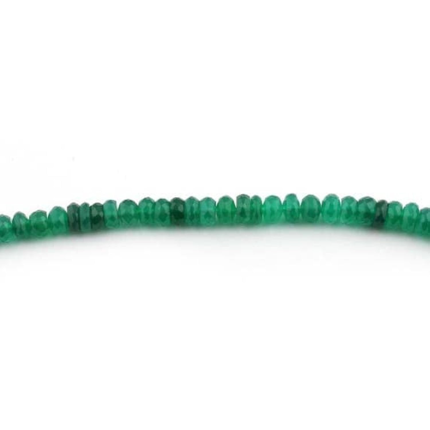 Perles onyx vert 8mm en rondelles facettées pour création de bijoux DIY