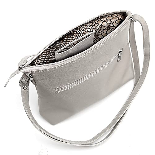 Bolsa Transversal RAVELLO em Couro (Bone)