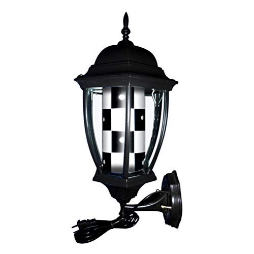AAOTE Poste de barbero Retro, Tiras LED giratorias Blancas y Negras, peluquería, peluquería, Letrero de peluquería, Estilo de Porche Impermeable