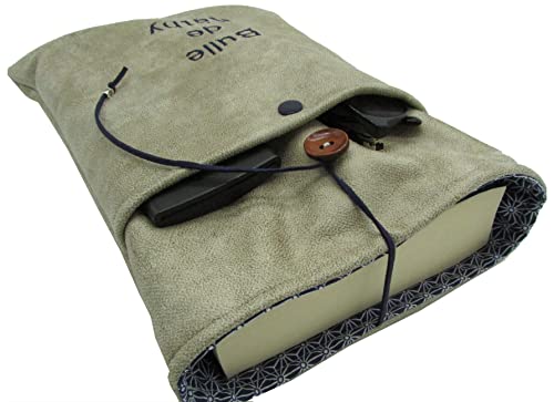 Generic - Protège livre liseuse handmade à personnaliser, housse protection 6 formats en tissu simili cuir ou coton jeans