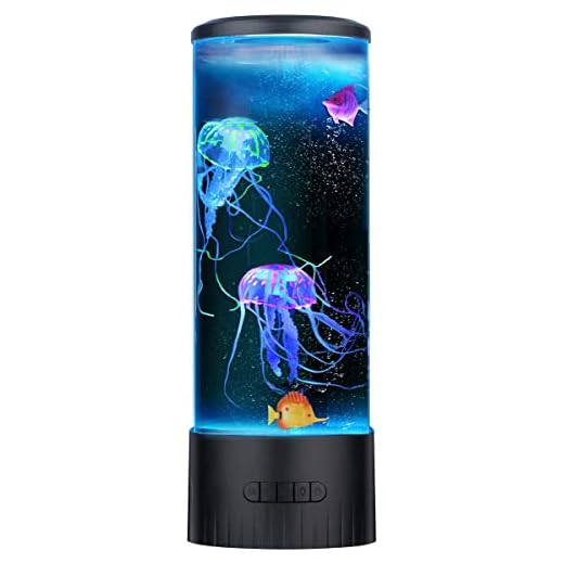 CALOVER Large Jellyfish Lava Lamp Gifts for Kids Adults Electric Fantasy Tank Aquarium Night Mood Light for Birthday Holiday Home Christmas Decoration Relaxion