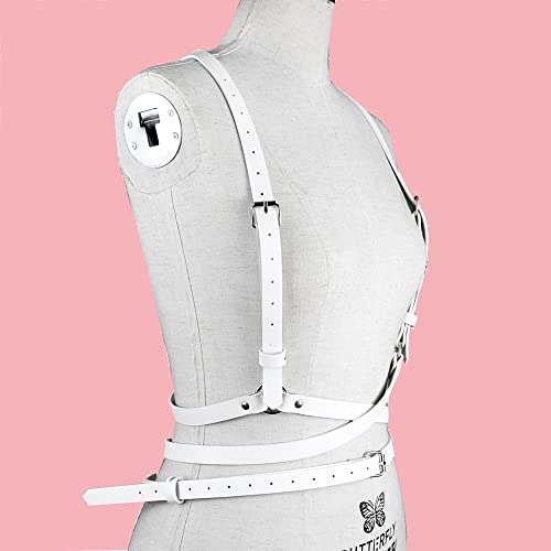 Women PU Leather O-Ring Belt Trendy Body Bondage Harness Straps Suspenders Punk Rock Festival Rave Clothes3