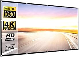 Projector Screen 120 inch 16:9 HD Foldable Anti-Crease Portable Projection Movies Screen for Home Theater Outdoor Indoor...