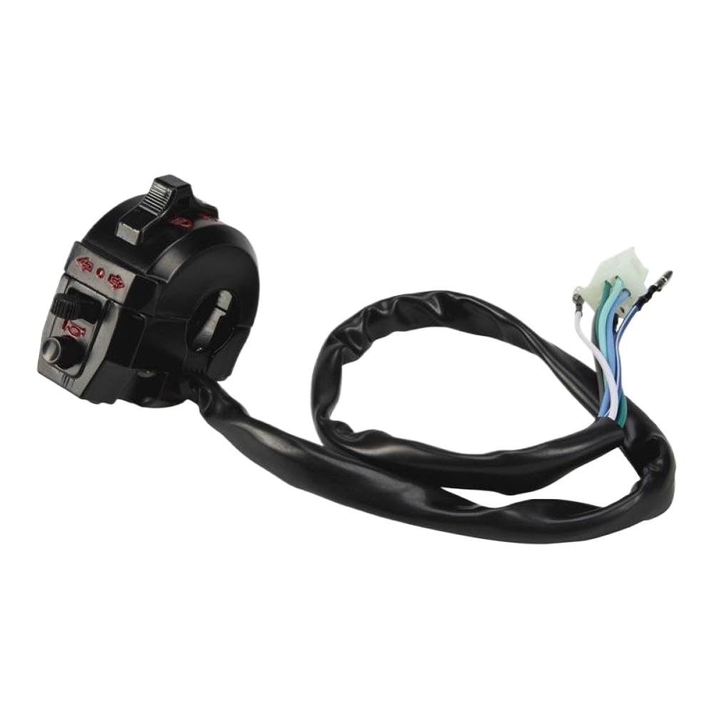 Universal Motorcycle Switch Compatible with Motorbike Horn Button Turn Fog Lamp Start Handlebar Controllers Universal Fit(Black)