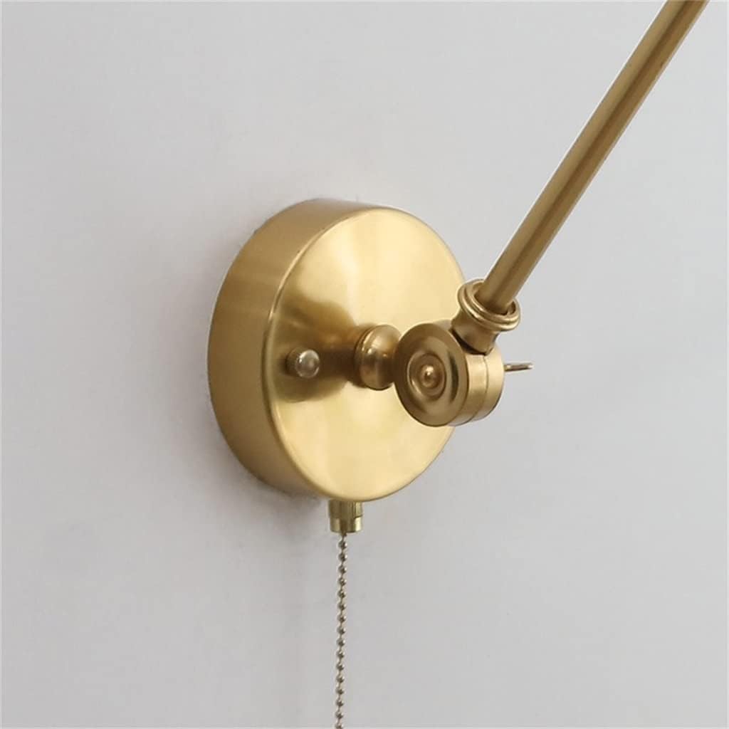 WJJHERRH Ceramic Wall Lamps Pull Chain Bedroom Bathroom Stair Light