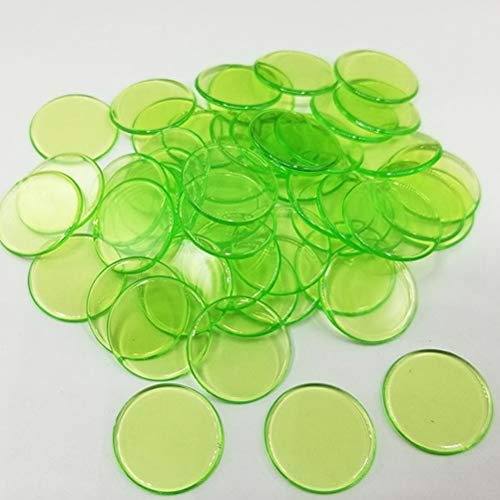 Toyvian 300 Count Bingo Chips Plastikmarker für Bingo Game Cards Spielzubehör (Mehrfarbig)