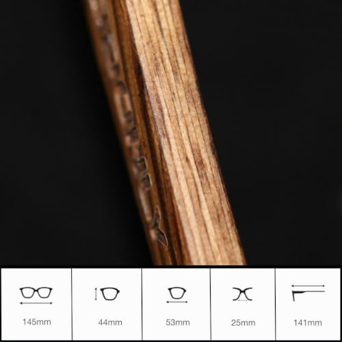 WOODONLY Lunettes de Soleil Rétro Polarisées en Bois - Lunettes Carrées avec Protection UV400 pour Hommes et Femmes Cadeaux Parfaits(Écaille de tortue) – vue 5