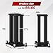A Pair of Universal Speaker Stands, Heavy Duty Speaker Stands Holds Bookshelf Speaker Satellite Speaker Large Speaker, Vibration-Absorbing MDF Design, Holds 88lbs Speaker (Black, 40cm/15.7in)
