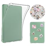Hülle für Kindle Paperwhite 2024/2025 & Colorsoft Signature Edition + 50 Aufkleber, 7' Transparente Schutzhülle für E-Reader 12. Generation, [Stoßfest] Ultra-Dünne Tasche [Kratzgeschützt]