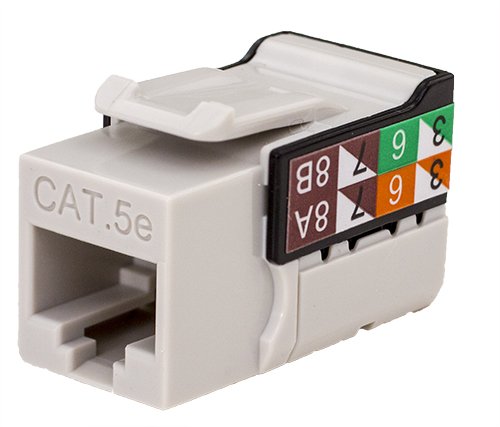 CAT5E RJ45 Keystone Jack, V-Max Series - Gray Color - (50 Pack)