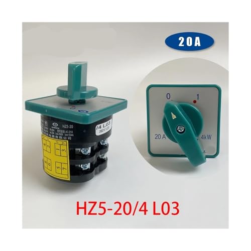 Evita fallos de corriente con el interruptor de leva HZ5-20/4 L03 de 20A y dos posiciones 2