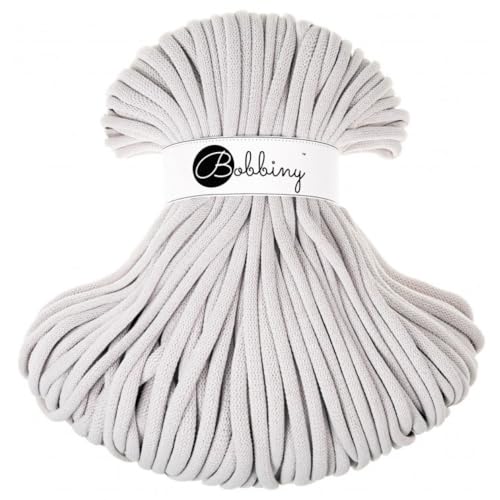 Bobbiny Corde Macramé Tressée Jumbo 9mm (Moonlight) 100m