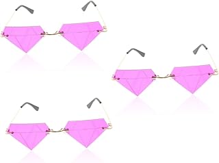 3 Pares De Óculos Em Forma De Diamante Óculos Funky Óculos De Sol Moda Feminina Decoração De Formatura Óculos De Sol Sem Aro Em Forma De Diamante Óculos De Sol Engraçados Óculos