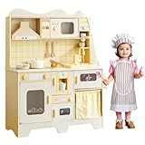 Cocina de Juguete para Niños, Cocinita para Niñas con Luz, Fregaderos de Juguete con Agua Corriente, Horno, Microondas,...