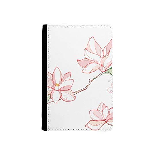 Étui portefeuille de voyage pour passeport au motif artistique de feuilles aquarelle unique